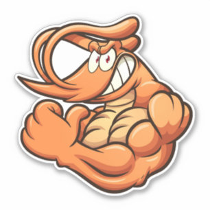 Tough Guy - Shrimp Sticker