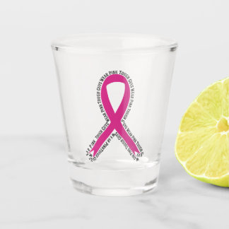 Tough Guys Wear Pink Breast Cancer Awareness Shot Glass