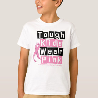Tough Kids Wear Pink For Breast Cancer Awareness T-Shirt