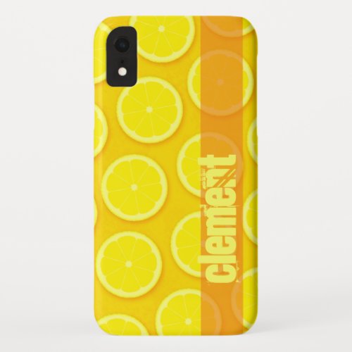 Tough lemon slice bright yellow name case