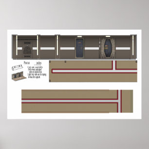 Tough little ship Corridor Diorama Backdrop Poster