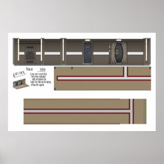 Tough little ship Corridor Diorama Backdrop Poster