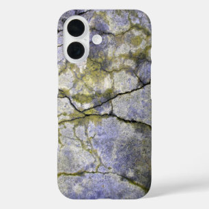 Tough Mossy Cracked Stone Look  iPhone 16 Case