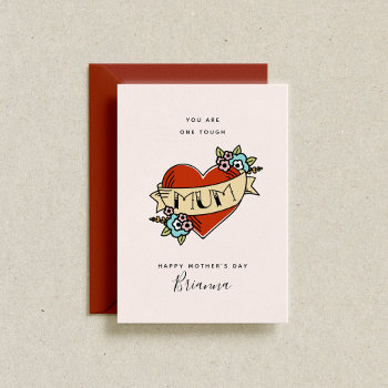 Tough Mum Mother's Day Card by origamiprints at Zazzle