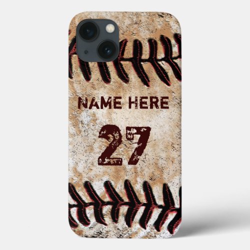 Tough Personalized Vintage Baseball iPhone Cases