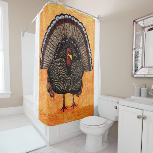 Tough Turkey Shower Curtain