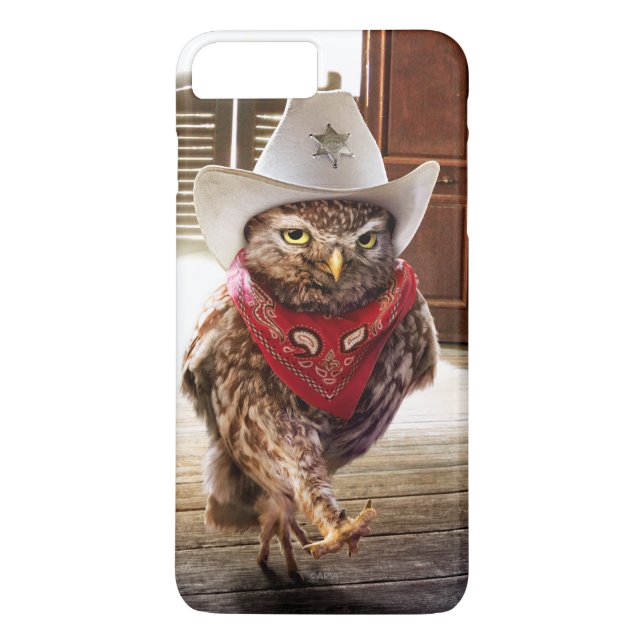 Tough Western Sheriff Owl with Attitude & Swagger Case-Mate iPhone Case (Back)