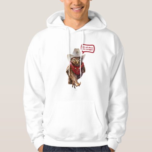 Tough Western Sheriff Owl with Attitude  Swagger Hoodie