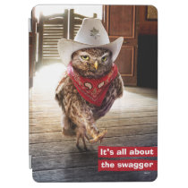 Tough Western Sheriff Owl with Attitude & Swagger iPad Air Cover