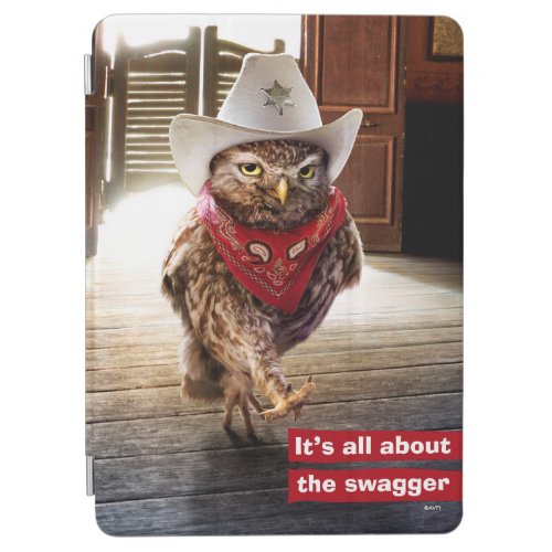 Tough Western Sheriff Owl with Attitude  Swagger iPad Air Cover