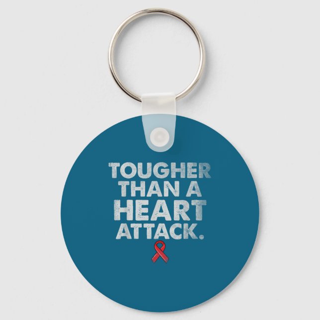 Tougher Than A Heart Attack Heart Disease Awarenes Keychain (Front)