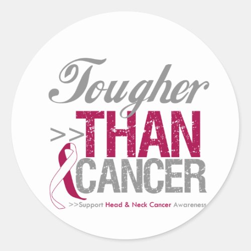 Tougher Than Cancer _ Head and Neck Cancer Classic Round Sticker