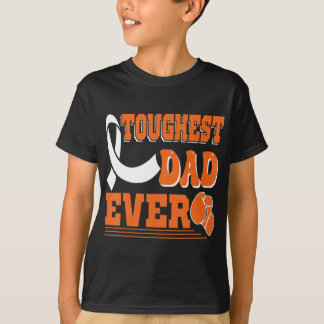 Toughest Dad Ever  Leukemia Cancer Awareness  T-Shirt