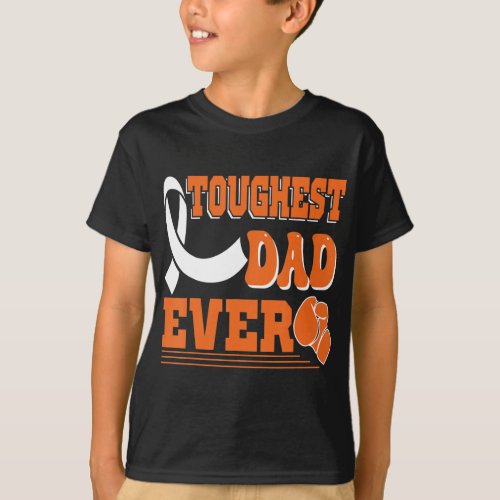 Toughest Dad Ever  Leukemia Cancer Awareness  T_Shirt