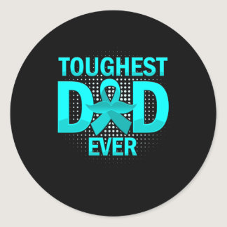 Toughest Dad Ever Prostate Cancer Awareness Classic Round Sticker
