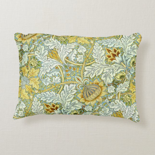 Toulon gold and green decorative pillow (Back)