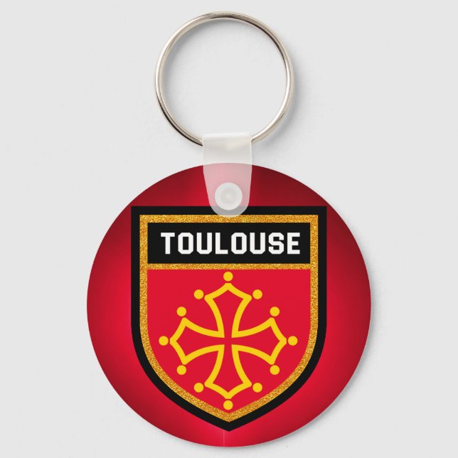 Toulouse Flag Keychain (Front)