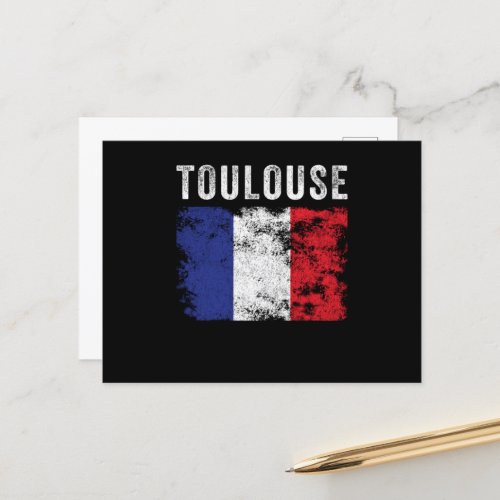 Toulouse France Flag French Souvenir Postcard