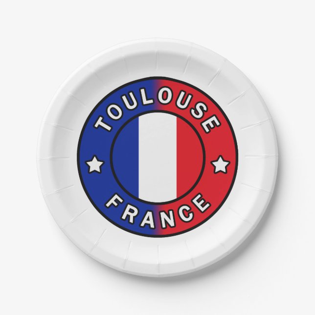 Toulouse France Paper Plates (Front)