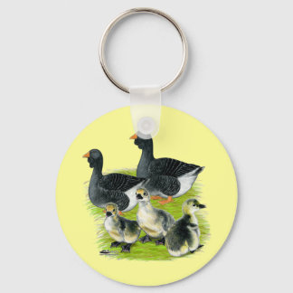 Toulouse Goose Family Keychain