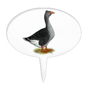 Toulouse Goose Tufted Cake Topper