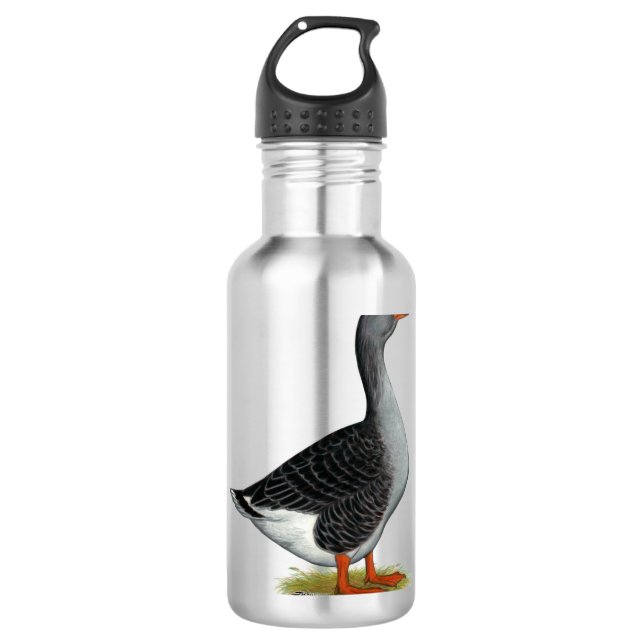 Toulouse Goose Tufted Water Bottle (Front)