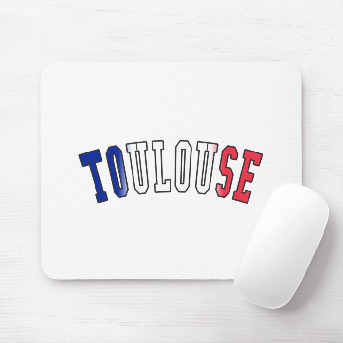 Toulouse in France National Flag Colors Mouse Pad