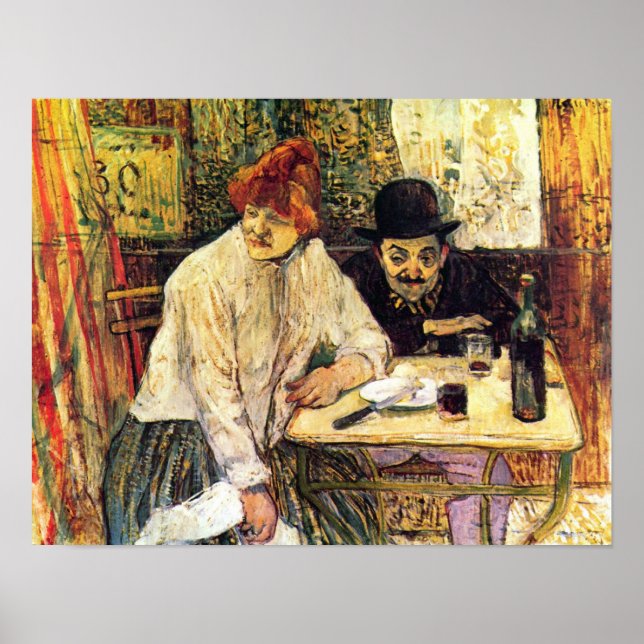 Toulouse-Lautrec - A la Mie in the Restaurant Poster (Front)