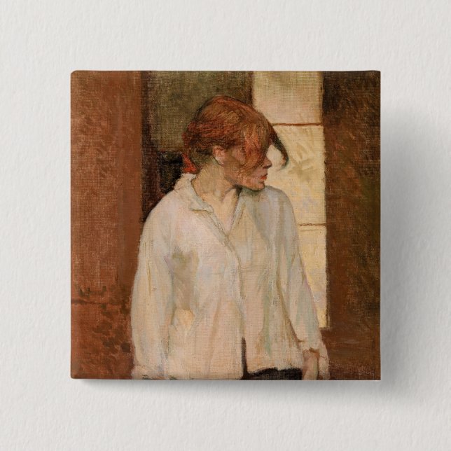 Toulouse-Lautrec - A Montrouge, Rosa La Rouge Button (Front)
