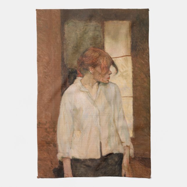 Toulouse-Lautrec - A Montrouge, Rosa La Rouge Kitchen Towel (Vertical)