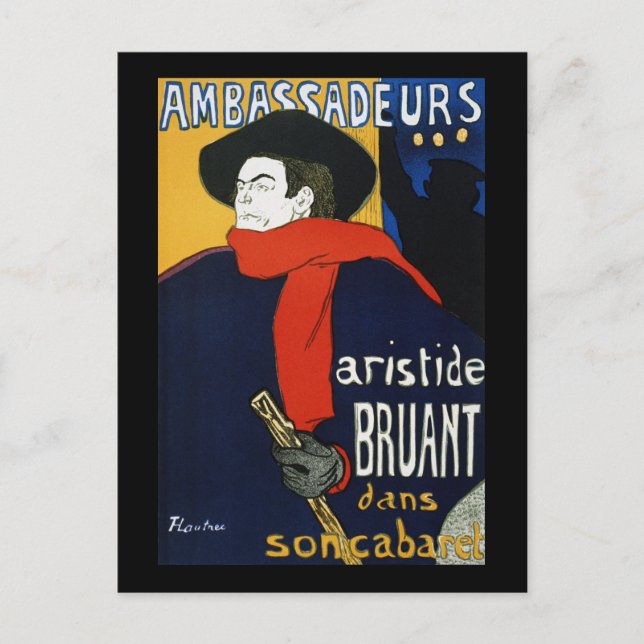 Toulouse-Lautrec Ambassadeurs Aristide Bruant Postcard (Front)