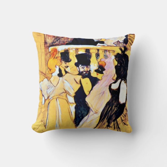 Toulouse-Lautrec art: At the Opera Throw Pillow (Front)