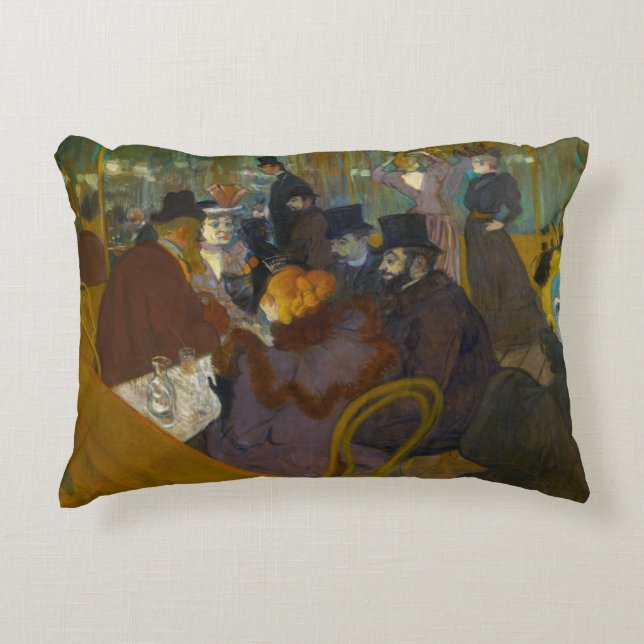 Toulouse-Lautrec - At the Rouge Accent Pillow (Front)