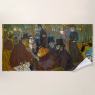 Toulouse-Lautrec - At the Rouge Beach Towel