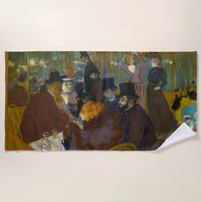 Toulouse-Lautrec - At the Rouge Beach Towel (Front)