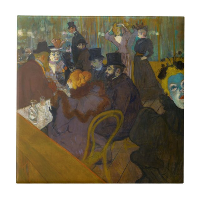 Toulouse-Lautrec - At the Rouge Ceramic Tile (Front)