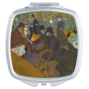 Toulouse-Lautrec - At the Rouge Compact Mirror