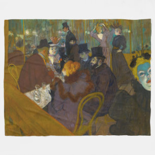 Toulouse-Lautrec - At the Rouge Fleece Blanket