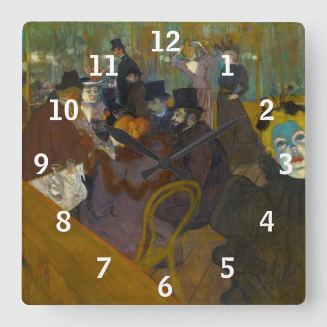Toulouse-Lautrec - At the Rouge Square Wall Clock (Front)