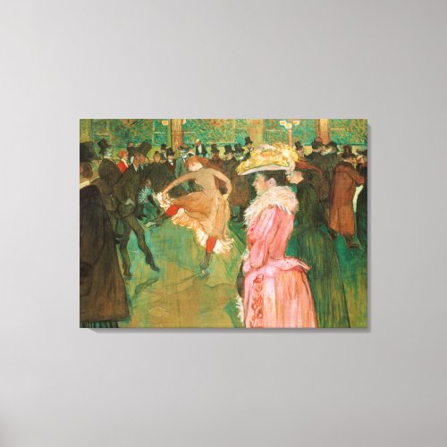 Toulouse_Lautrec _ At the Rouge The Dance Canvas Print