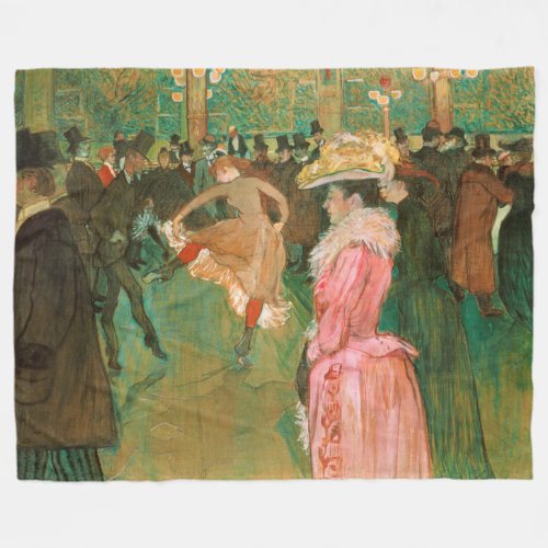 Toulouse_Lautrec _ At the Rouge The Dance Fleece Blanket