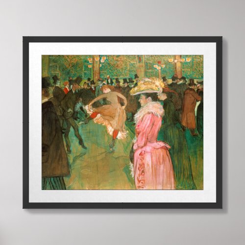 Toulouse_Lautrec _ At the Rouge The Dance Framed Art