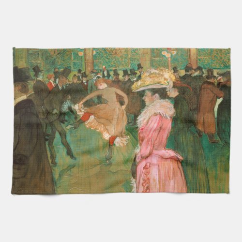 Toulouse_Lautrec _ At the Rouge The Dance Kitchen Towel