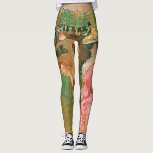 Toulouse_Lautrec _ At the Rouge The Dance Leggings