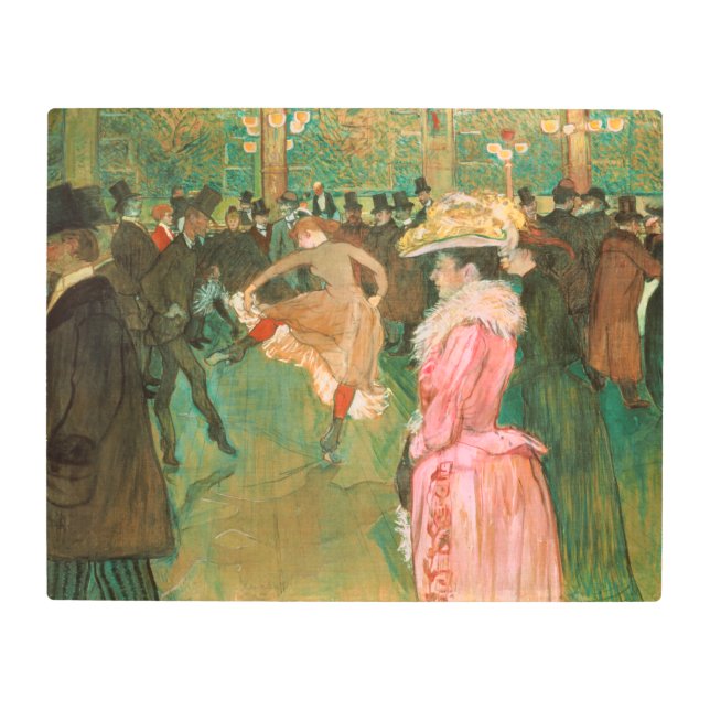 Toulouse-Lautrec - At the Rouge, The Dance Metal Print (Front)