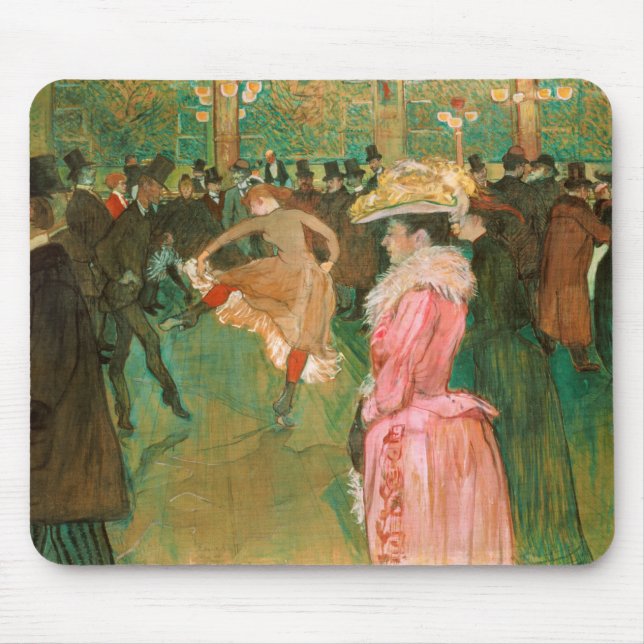 Toulouse-Lautrec - At the Rouge, The Dance Mouse Pad (Front)