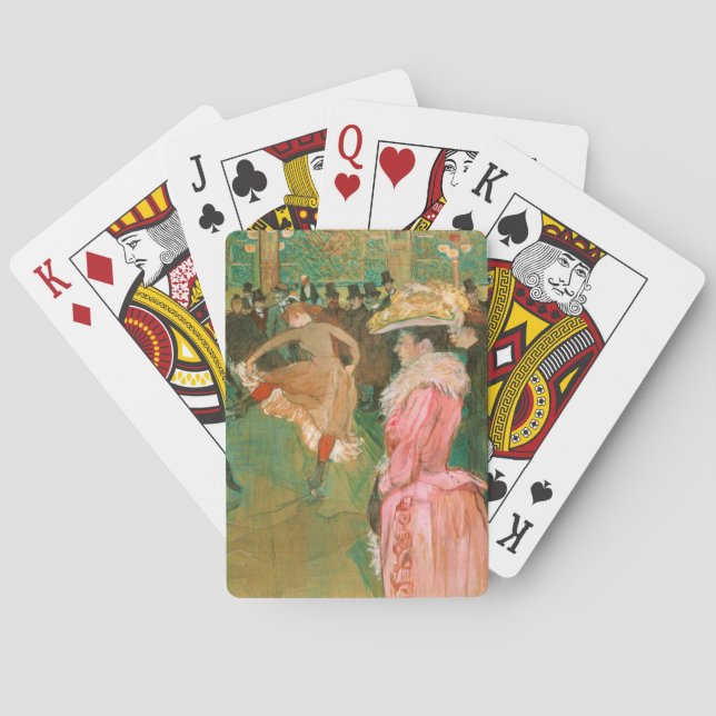Toulouse-Lautrec - At the Rouge, The Dance Poker Cards (Back)