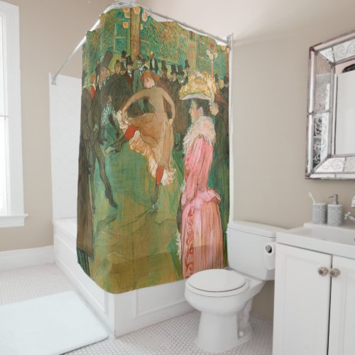Toulouse_Lautrec _ At the Rouge The Dance Shower Curtain