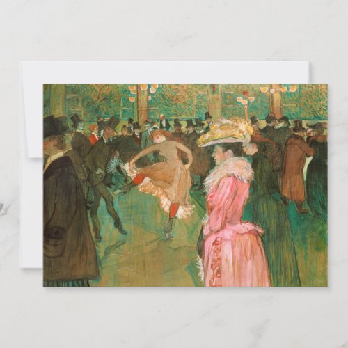 Toulouse_Lautrec _ At the Rouge The Dance Thank You Card