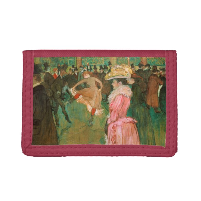 Toulouse-Lautrec - At the Rouge, The Dance Trifold Wallet (Front)
